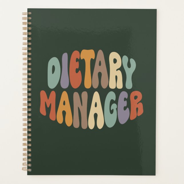 Dietary Manager Proud Career Profession Planner (Front)
