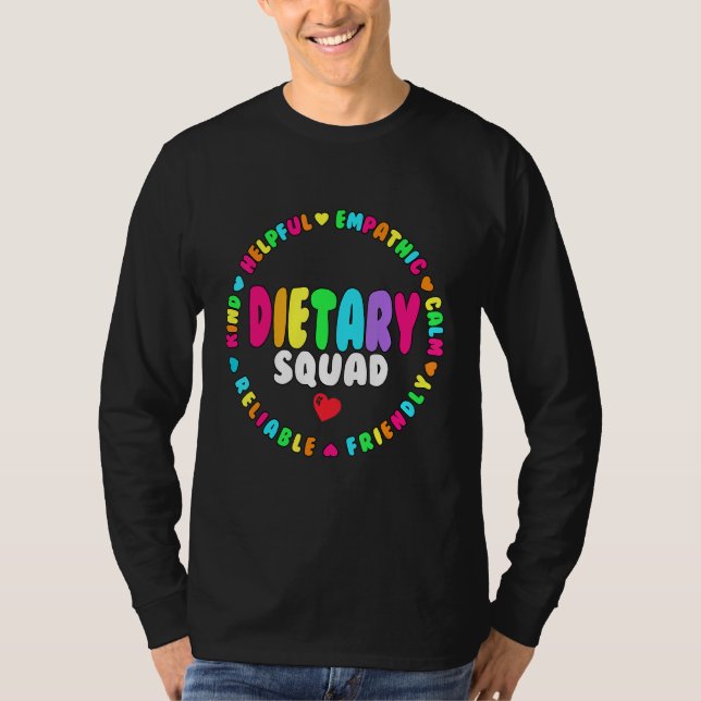 Dietary Squad Appreciation Week healthcare Dietiti T-Shirt (Front)