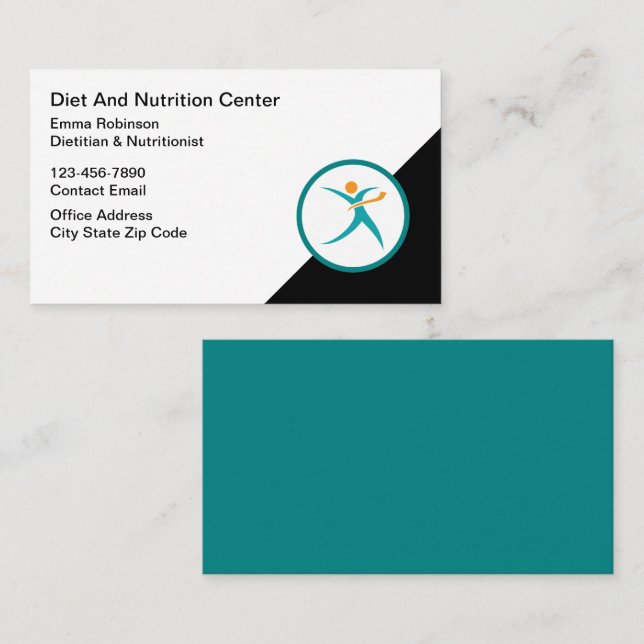 Dietician And Nutritionist Theme Business Cards (Front/Back)