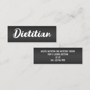 Dietician Foodie Nutrition Mini Business Card