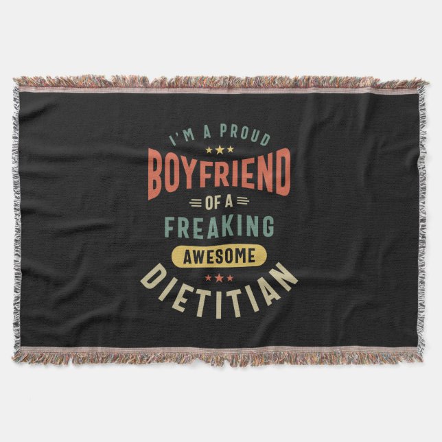 Dietician Job Title Gift Throw Blanket (Front)
