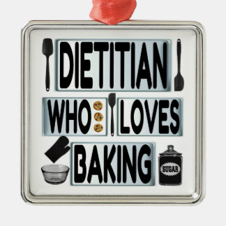 Dietician Loves Baking Metal Tree Decoration