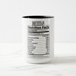 Dietician Nutrition Facts Mug