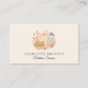 Dietician Nutrition Healthy Eating Wellness Business Card