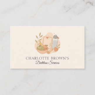 Dietician Nutrition Healthy Eating Wellness Business Card
