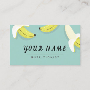 Dietician Nutritionist Drawn Bananas Cute Fruit Business Card