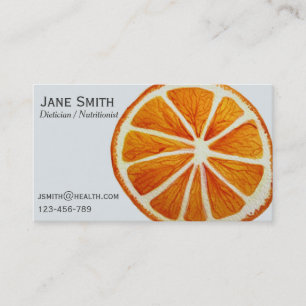 Dietician Nutritionist freelance health fruity Business Card