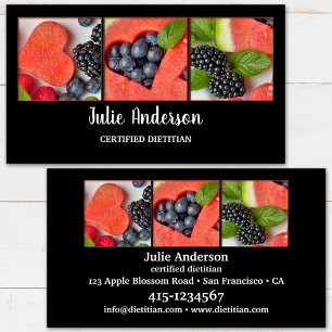 Dietician Nutritionist Health Food Business Card