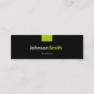 Dietician Nutritionist - Mint Green Compact Mini Business Card