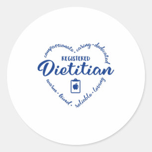 Dietician squad, dietician design classic round sticker