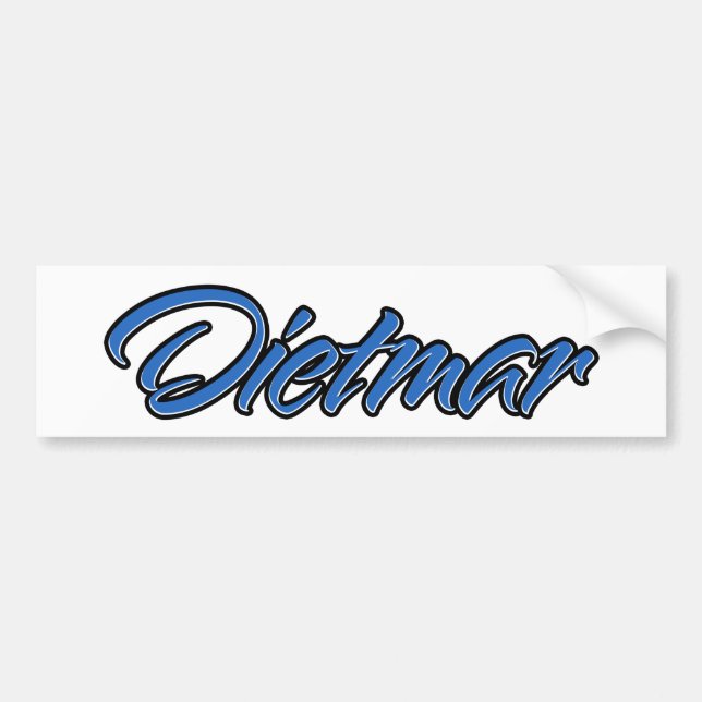 Dietmar Name blue Aufkleber Sticker Autoaufkleber (Front)