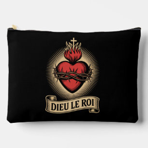 Dieu Le Roi Catholic Monarchist Sacred Heart Accessory Pouch