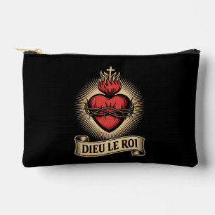 Dieu Le Roi Catholic Monarchist Sacred Heart Accessory Pouch