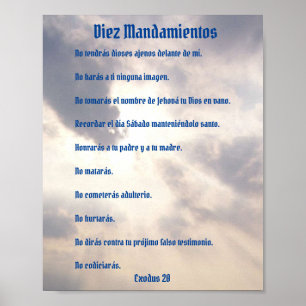 Diez Mandamientos - Nubes Poster