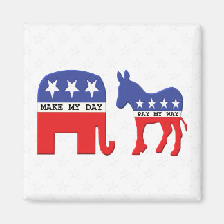 Difference Between Republicans and Democrats Funny Magnet