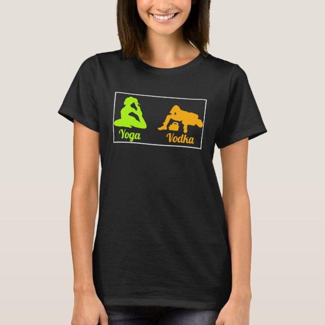 Difference Between Yoga And Vodka St Patricks Day  T-Shirt (Front)