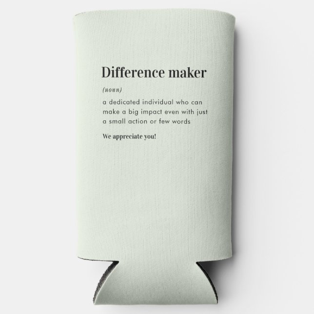 Difference Make Employee Appreciation Gifts Seltzer Can Cooler (Front)