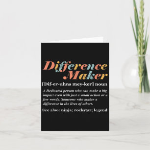 Difference Maker Definition Card