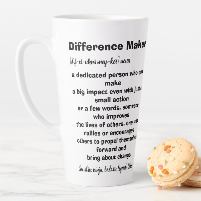 Difference Maker Definition Inspirational Latte Mug (In Situ)