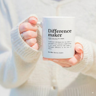 Difference Maker – Inspirational Quote Large Coffee Mug