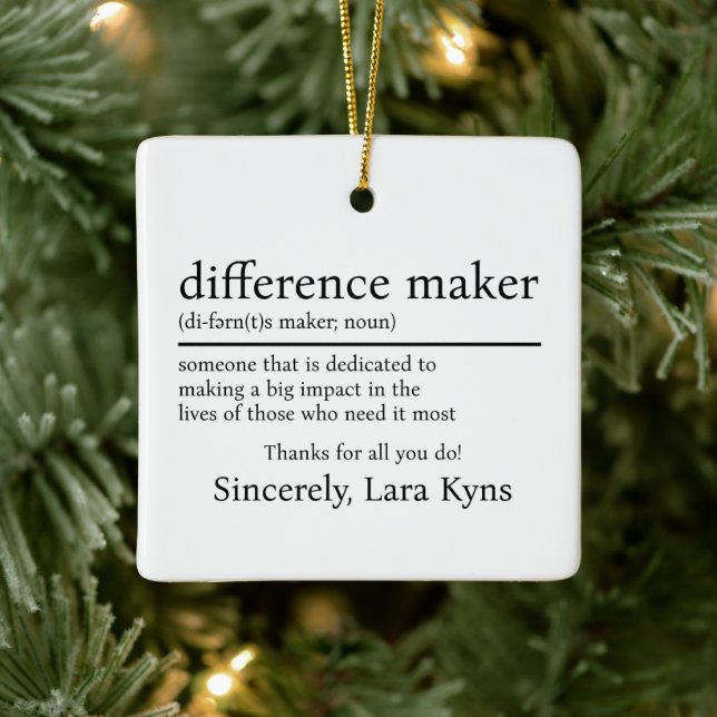  Difference Maker Soy Candle Teacher Appreciation Ceramic Ornament (Tree)