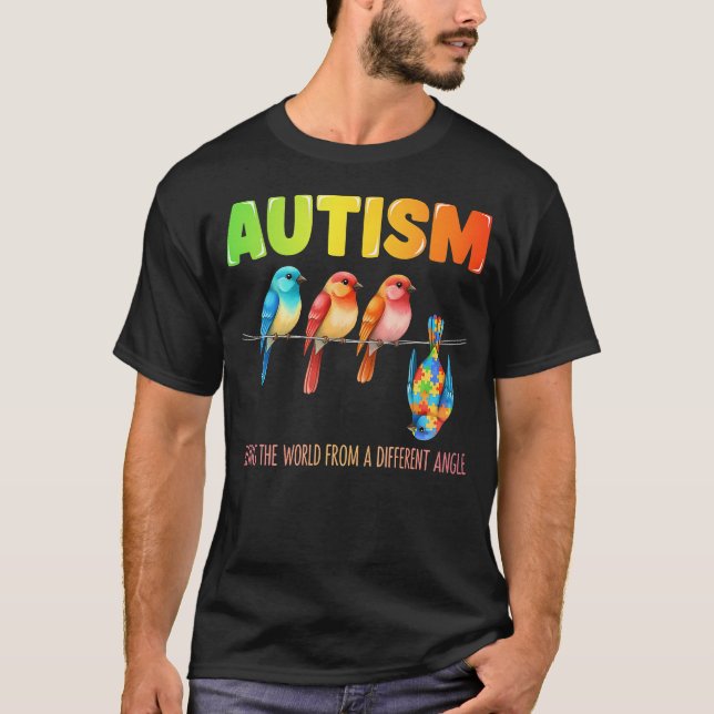 Different Angle Puzzle Piece Neurodiversity Vintag T-Shirt (Front)
