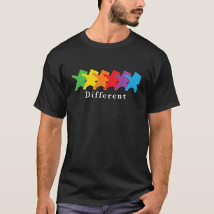 Different Be Proud LGBT Bears Rainbow Gift Gay Les T-Shirt