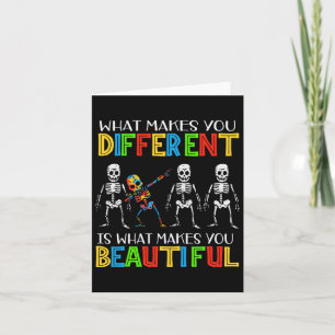 Different Beautiful Autism Awareness Puzzle Piece  Card
