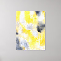 'Different' Black and Yellow Abstract Art