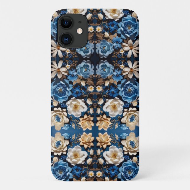 Different Blue Flower | Beautiful Floral Design Case-Mate iPhone Case (Back)