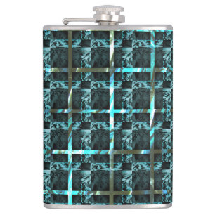 Different chess, squares or image under grid? hip flask