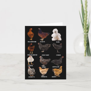 Different Chicken Breeds Guide New Hampshire Farm Card