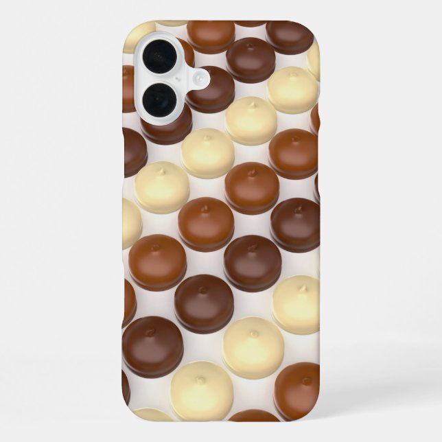 Different chocolate coated marshmallows iPhone case (Back)