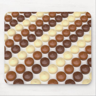 Different chocolate coated marshmallows mouse pad