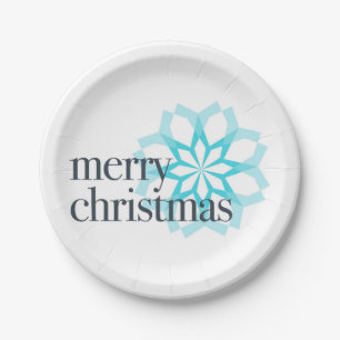Different, classical design of "Merry Christmas" Paper Plate