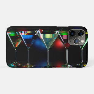Different cocktails in martini glasses with lights Case-Mate iPhone case