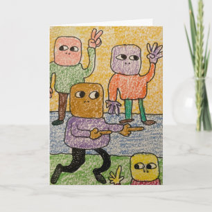 Different Color People Otanjoubi Omedeto Bday Card