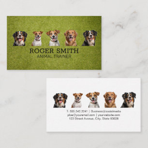 Different Dogs Smiling Dog Training Business Card