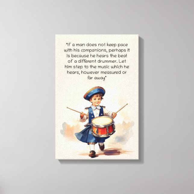Different Drummer Art  Canvas Print (Front)