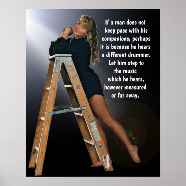 Different Drummer Quote Ladder Poster (Front)