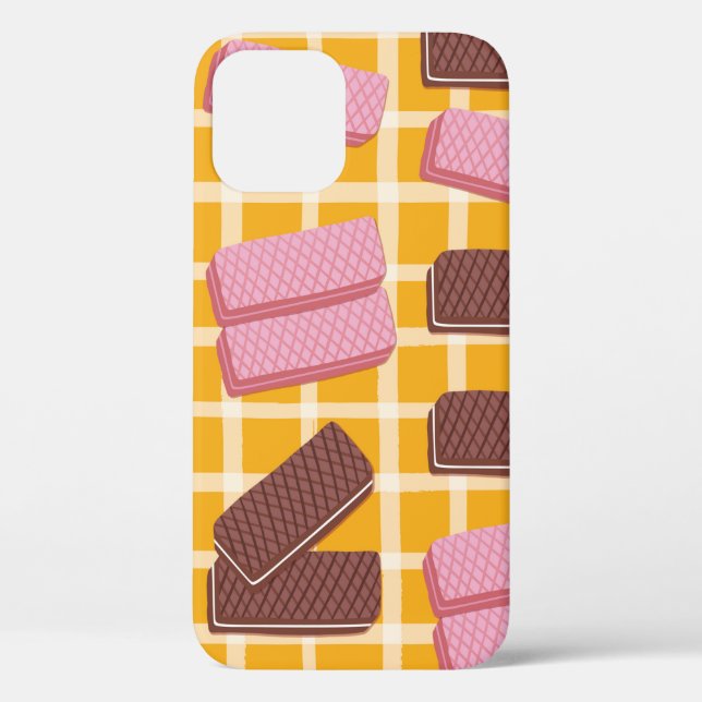 Different flavoued wafers seamless background Case-Mate iPhone case (Back)