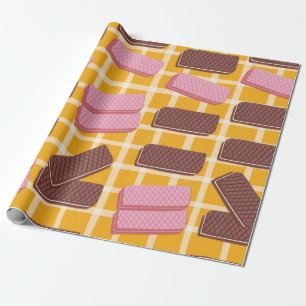 Different flavoued wafers seamless background wrapping paper