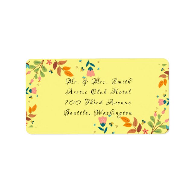 Different flower label (Front)