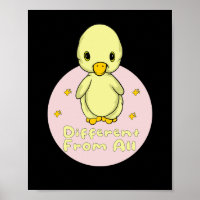 Different From All Kawaii Baby Duck Yellow & Pink 
