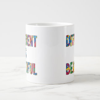Different Is Beautiful - Autism Awareness Large Coffee Mug