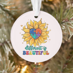 Different is Beautiful Autism Ornament