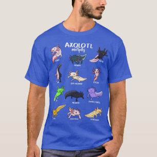 Different Kawaii Axolotl Types T-Shirt