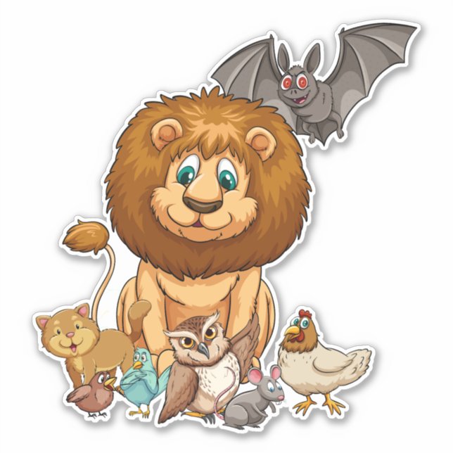 Different kinds of animals look happy (Front)