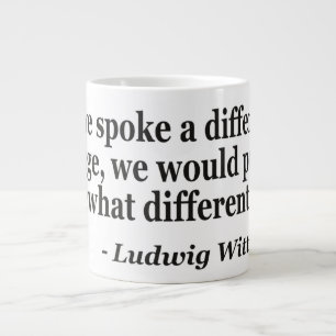 Different language different world Quote Large Coffee Mug