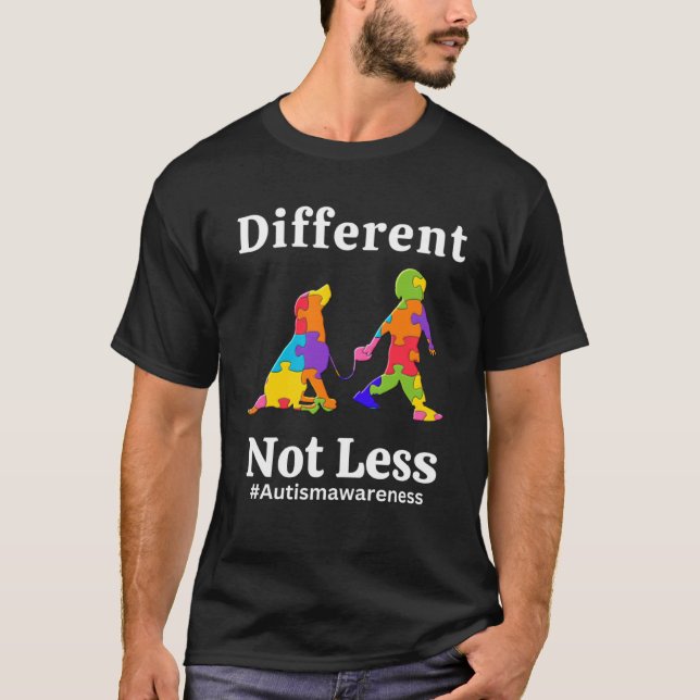 Different Not Less Autism Awareness Acceptance Wom T-Shirt (Front)